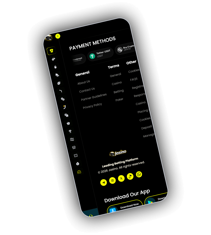 The Jasino cashier with cards, wallets, bank transfer and coin routes side by side